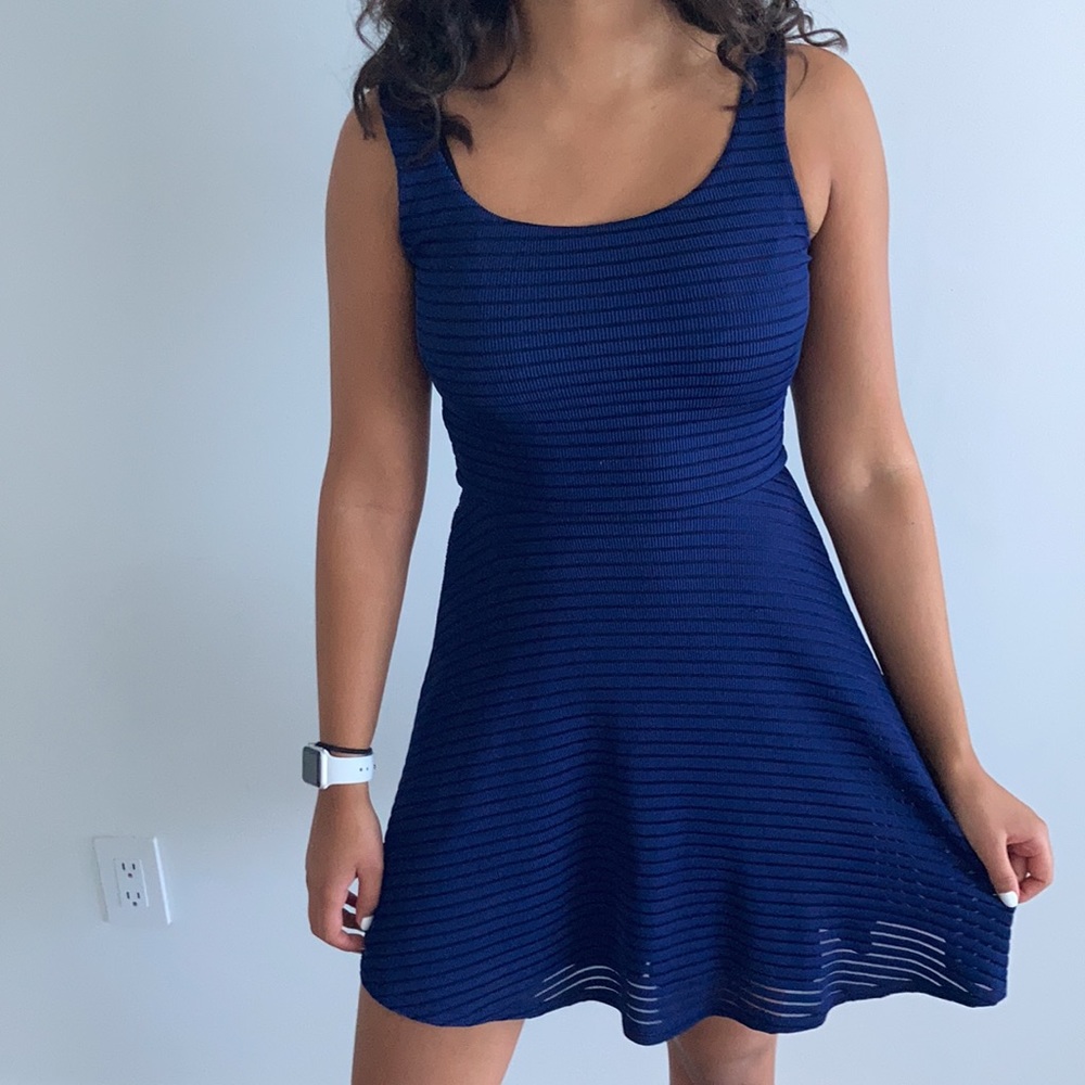 Blue skater dress